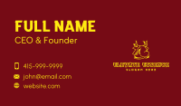 Golden Chinese Ox Business Card