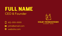 Golden Chinese Ox Business Card