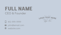 Classic Professional Generic Wordmark Business Card