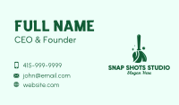 Natural Green Broom  Business Card