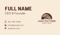 Roof House Construction Business Card