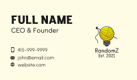 Needle Yarn Bulb Business Card