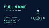 Green Energy Drink Business Card Design