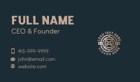 Cryptocurrency Finance Letter M Business Card