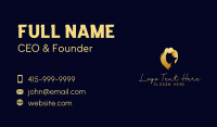Gold Feminine Hair Salon Business Card Design