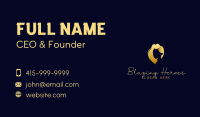 Gold Feminine Hair Salon Business Card Image Preview