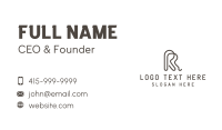 Generic Monoline Brand Letter R Business Card Design