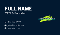Branding Graffiti Wordmark Business Card
