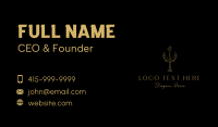 Gold Wing Candlestick Business Card Design