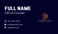 Modern Arrow Letter D Business Card Image Preview