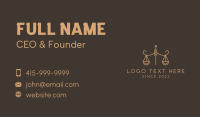 Justice Scale Office Business Card