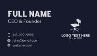 Gray Rustic Office Chair  Business Card Design