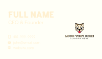 Beige Thirsty Animal Puppy Outline Business Card