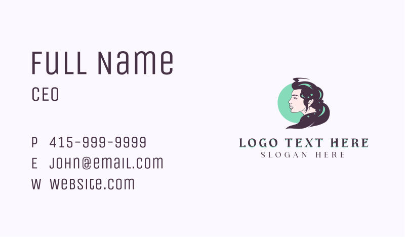 Haircare Business Card example 2