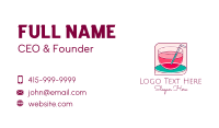 Pink Juice Drink Business Card Design