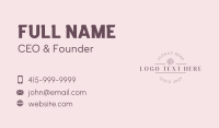 Natural Circle Rose  Business Card