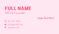 Sweet Toddler Wordmark Business Card Design