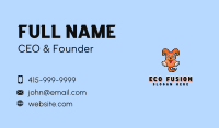 Orange Cartoon Bunny Business Card