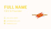 Restaurant Hot Fire Business Card