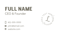 Simple Round Letter Business Card