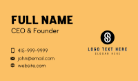 Stylish Company Letter S Business Card