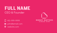 Pink Lovely Heart Letter B Business Card