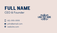 Barber Razor Grooming Business Card