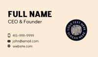 Woodgrain Craft Wordmark Business Card