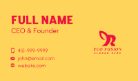 Red Animal Letter R Business Card