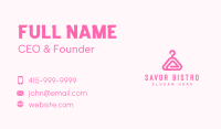 Pink Hanger Letter A Business Card