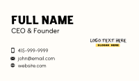 School Supplies Store Wordmark Business Card