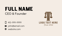 Brown Pillar Law Firm  Business Card