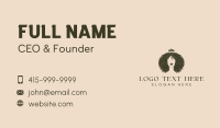 Curly Afro Hair Business Card