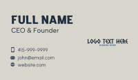 Greek Text Wordmark  Business Card Design