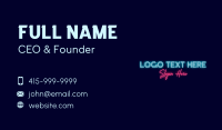 Neon Light Streaming Business Card