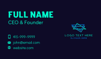Gaming Neon Triangle Business Card Design