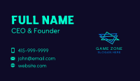Gaming Neon Triangle Business Card Image Preview