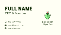Green Rose Woman Business Card