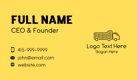 Monoline Dump Truck Business Card Design