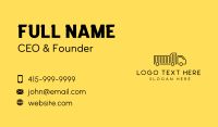 Monoline Dump Truck Business Card