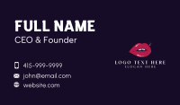 Lip Gloss Beauty Business Card
