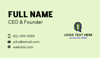 Microphone Chat Bubble Podcast Business Card Design