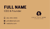 Female Curly Hairstyle Business Card
