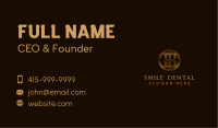 Gold Circle Letter B Business Card