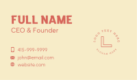 Classic Clothing Line Business Card