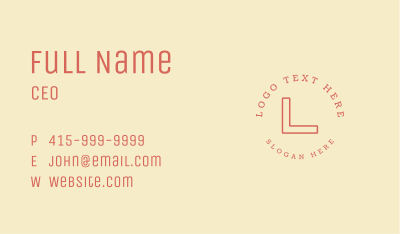 Classic Clothing Line Business Card