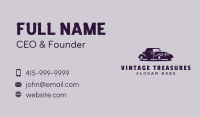 Violet Vintage Car Business Card Image Preview