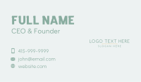 Premium Classic Wordmark Business Card