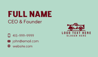 Vintage Red Car Business Card