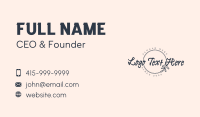 Fashion Boutique Designer Business Card